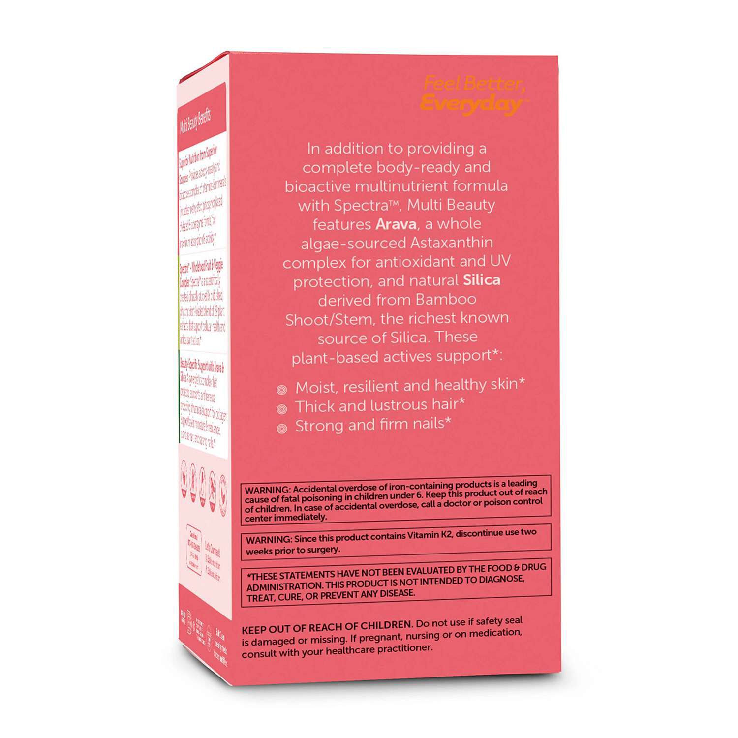 Beauty Daily Multivitamin + Hair - Skin & Nails Support - 60 Capules (30 Servings)